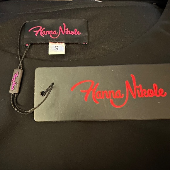 Hanna Nicole New with tag Black floral print Sleeveless Shawl Dress Size S. - Picture 4 of 12